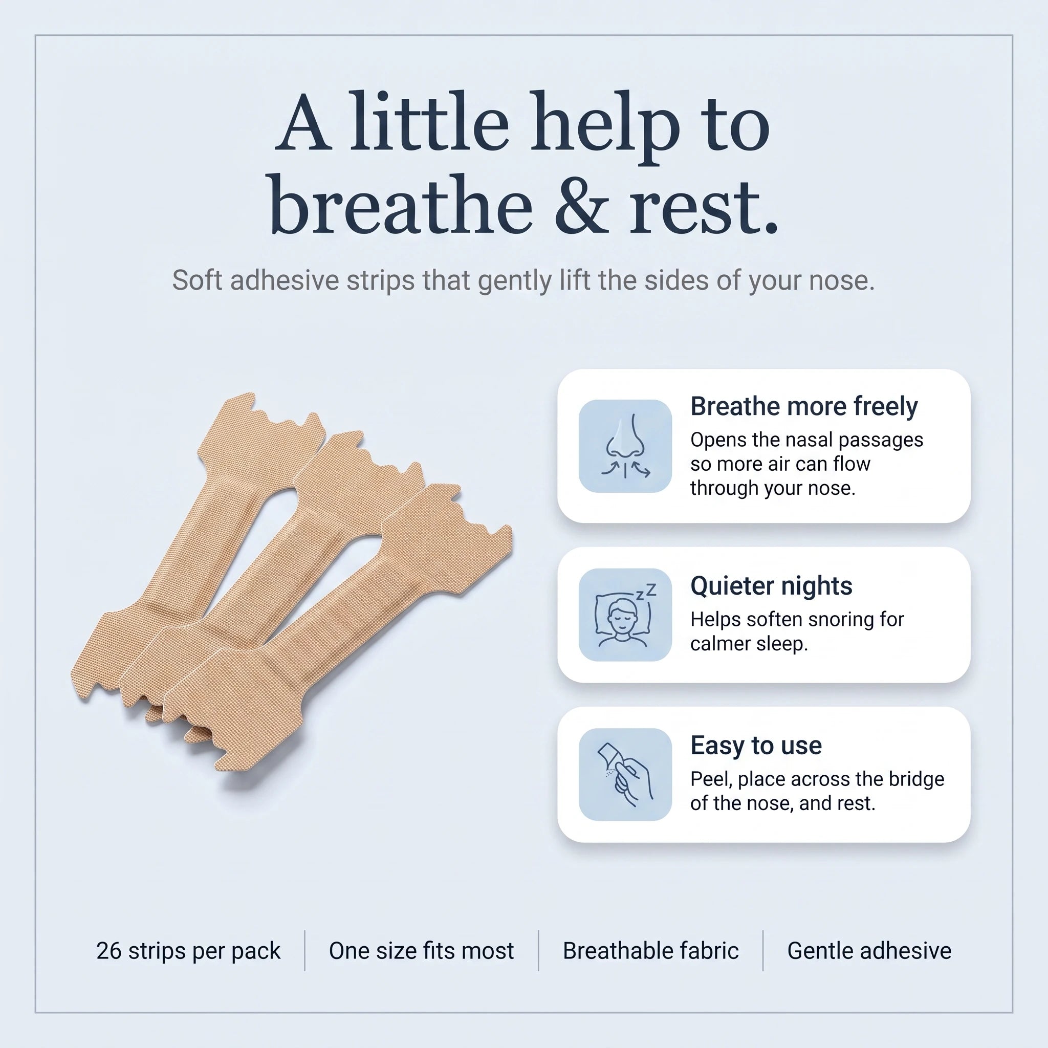 How the nasal strips help you breathe and rest