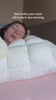 Sleeping on the soft quilted puff pillow