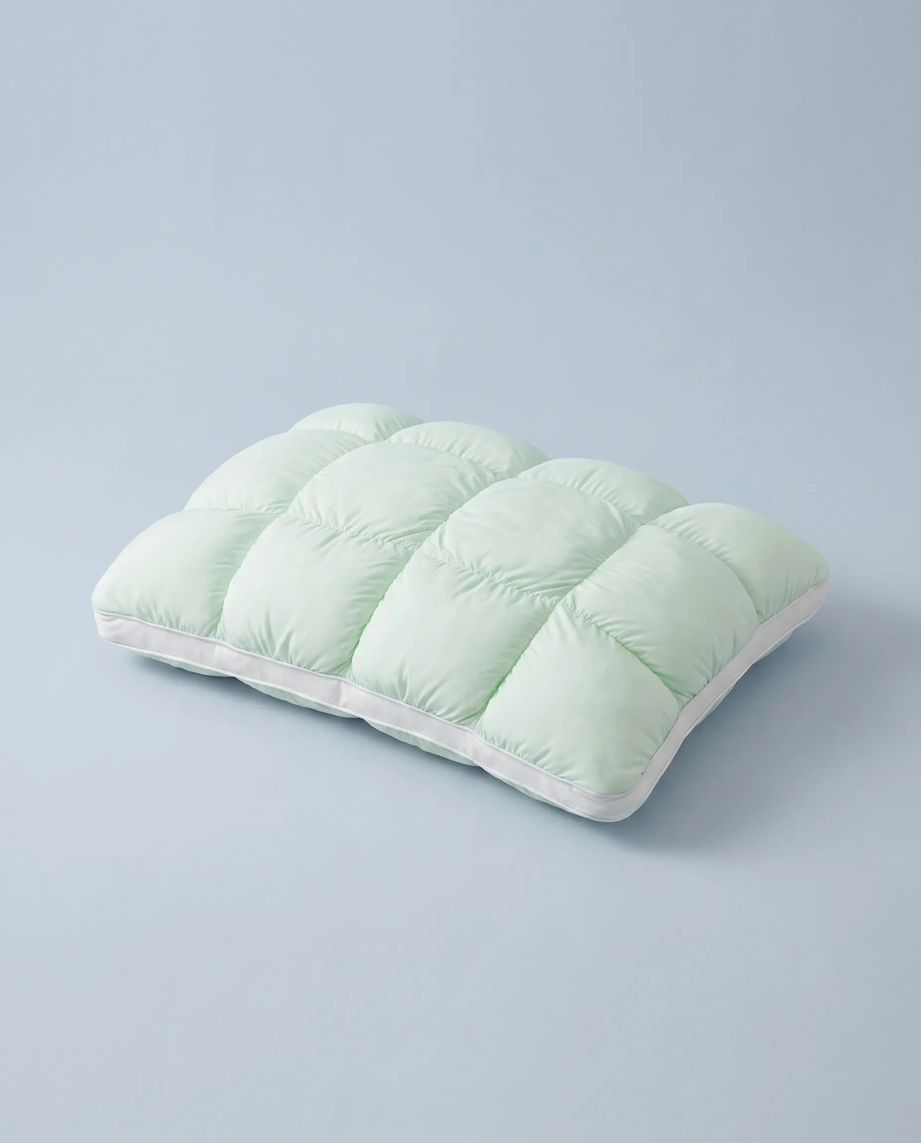 The Tucked In pillow, grass green
